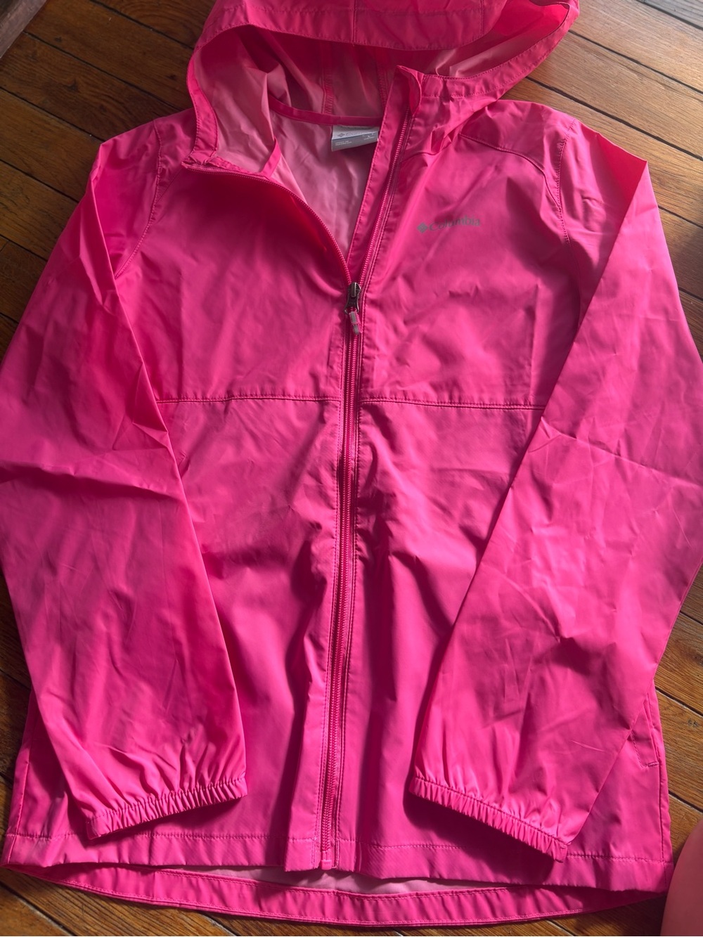 Girls Pink 14/16 Columbia Windbreaker Light Unlined Jacket